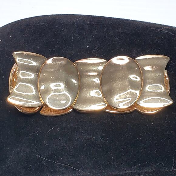 Gold Tone Stretch Bracelet Garold C. Miller Fashion Jewelry - Picture 1 of 4